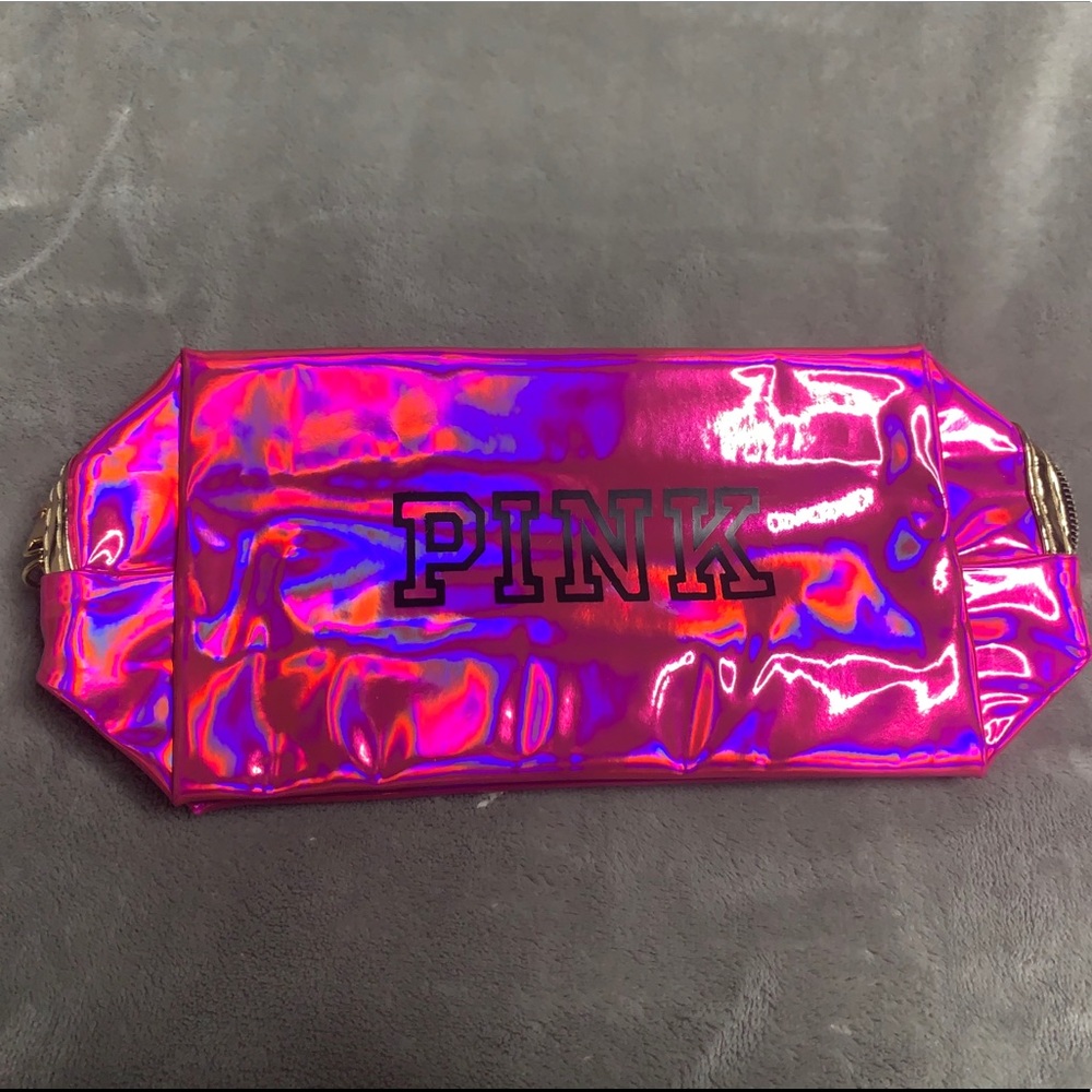 PINK MAKEUP BAG (comes with wrist strap)